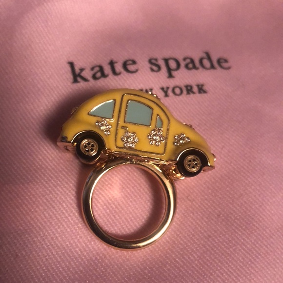 New Kate Spade ♠️ Yellow Taxi 🚕 Car Ring size 6 - Picture 11 of 17